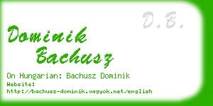 dominik bachusz business card